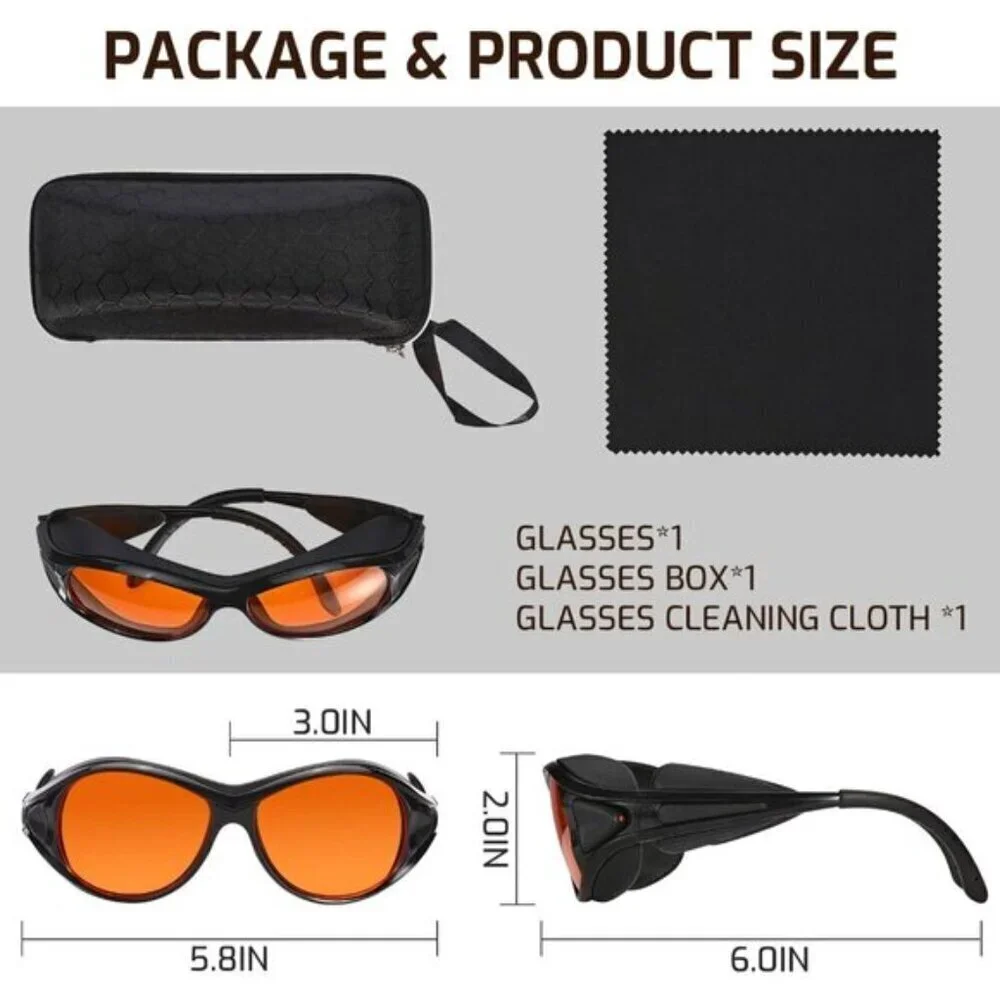 UVC Protective Glasses Blocking Blue White 90nm 490nm